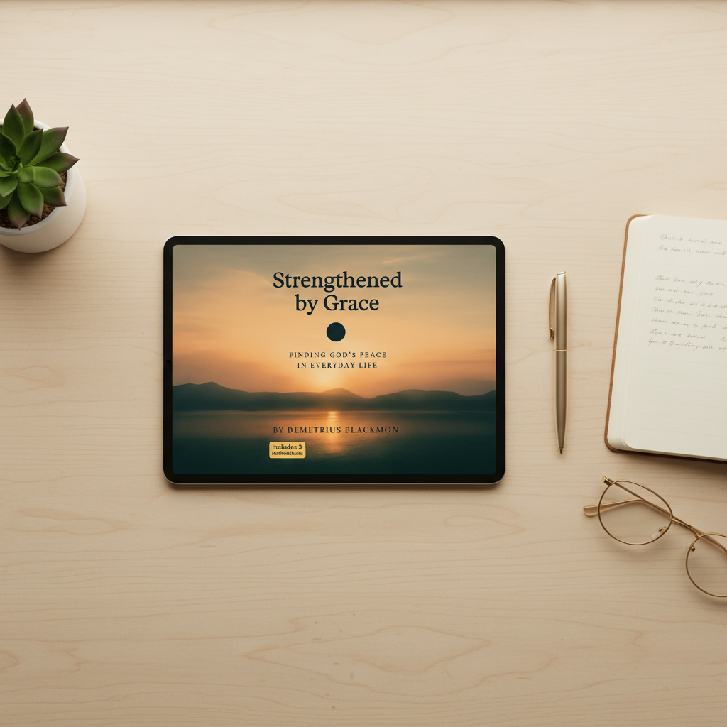 Strengthened by Grace Flat Lay