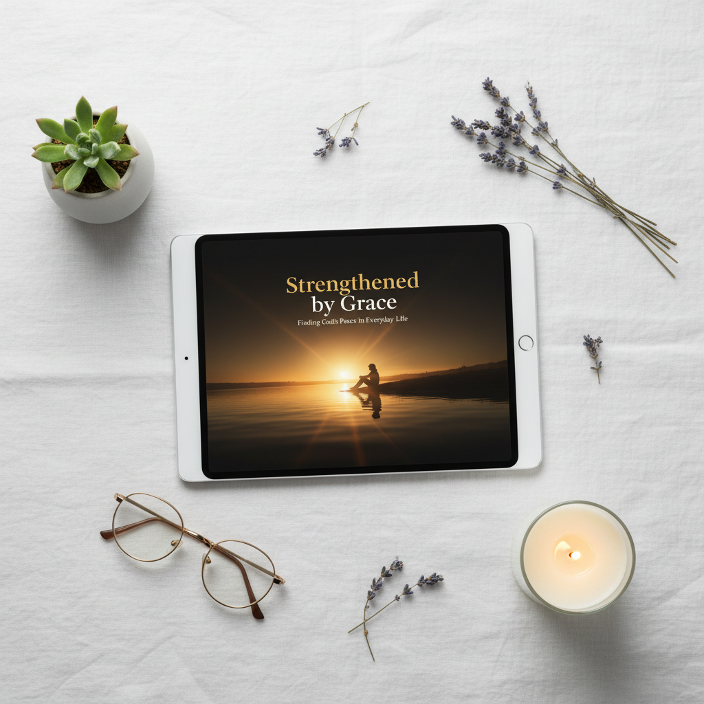 Strengthened by Grace - Flat Lay