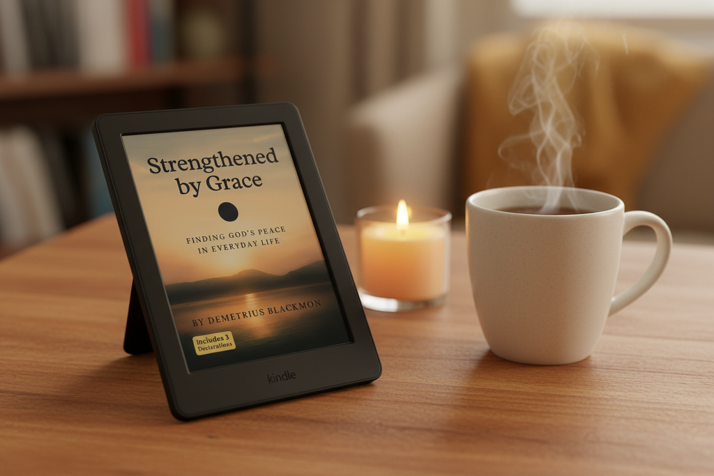 Strengthened by Grace Kindle Desk